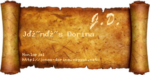 Jónás Dorina névjegykártya