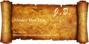 Jónás Dorina névjegykártya