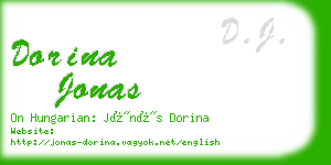 dorina jonas business card